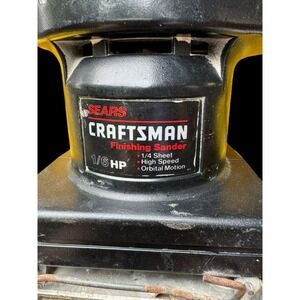 Vintage Sears Craftsman Corded Finishing Sander 1/6 HP 1/4 Sheet Tested